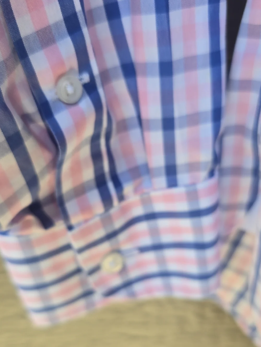 J.Crew No Iron Button Down Pink Blue Plaid Small
